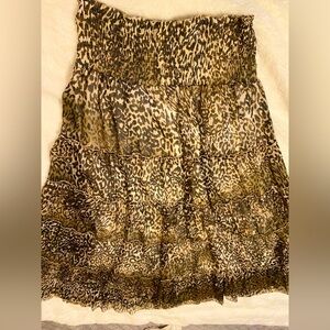 Leopard print, sheer and lined most size fits all skirt